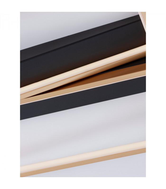 Elize II Integrated LED Semi Flush Light Black Brass Gold Steel Aluminium Silicon LED 28W 1550Lm 3000K-9