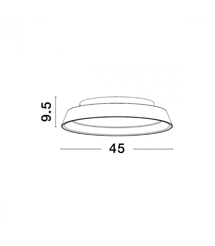 Vela Integrated LED Semi Flush Light Sandy White Outside Coffee inside Aluminium LED 30W 1665Lm 3000K-2