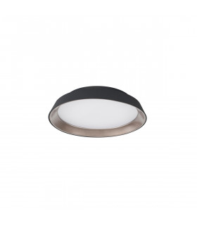 Vela Integrated LED Semi Flush Light Sandy Black Outside Coffee Inside Aluminium LED 30W 1665Lm 3000K-1
