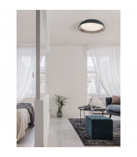 Vela Integrated LED Semi Flush Light Sandy Black Outside Coffee Inside Aluminium LED 30W 1665Lm 3000K-2
