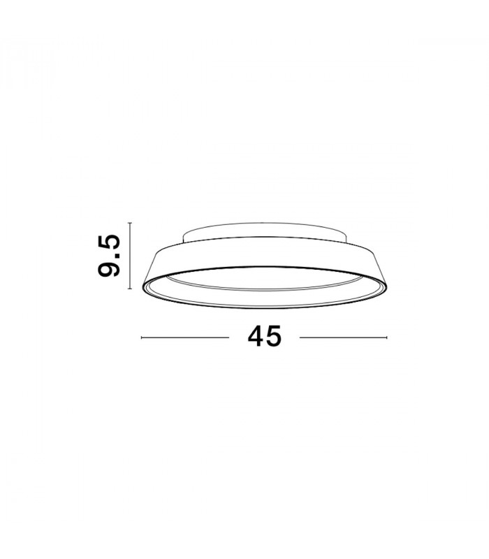 Vela Integrated LED Semi Flush Light Sandy Black Outside Coffee Inside Aluminium LED 30W 1665Lm 3000K-3