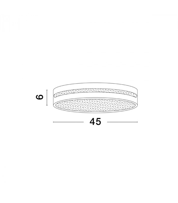 Wheel Integrated LED Semi Flush Light Sandy Black Aluminium LED 30W 230V 1825Lm 3000K-3