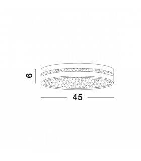 Wheel Integrated LED Semi Flush Light Sandy White Aluminium LED 30W 230V 1825Lm 3000K-2