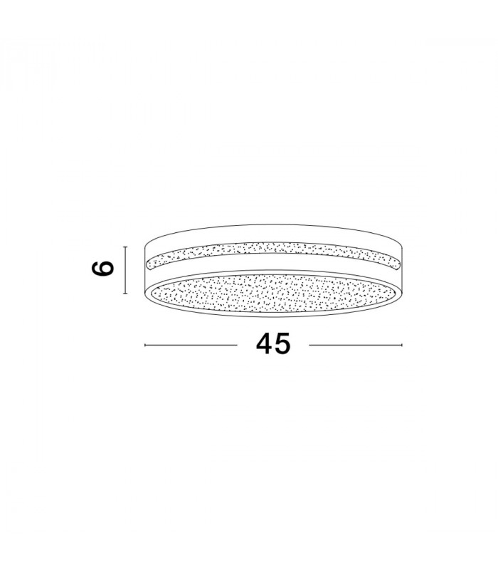 Wheel Integrated LED Semi Flush Light Sandy White Aluminium LED 30W 230V 1825Lm 3000K-2