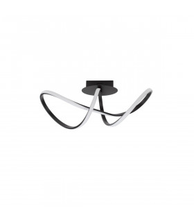 Amara Integrated LED Semi Flush Light Sandy Black Aluminium LED 23W 1400Lm 3000K-1