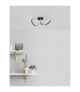 Amara Integrated LED Semi Flush Light Sandy Black Aluminium LED 23W 1400Lm 3000K-2