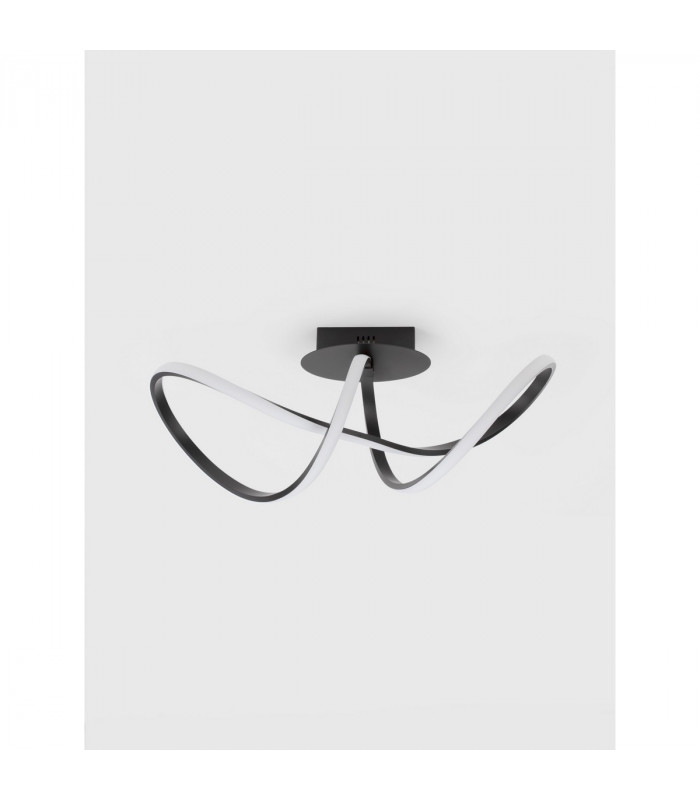 Amara Integrated LED Semi Flush Light Sandy Black Aluminium LED 23W 1400Lm 3000K-3