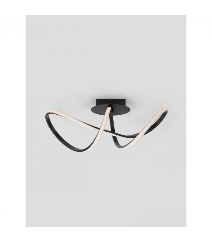Amara Integrated LED Semi Flush Light Sandy Black Aluminium LED 23W 1400Lm 3000K-4