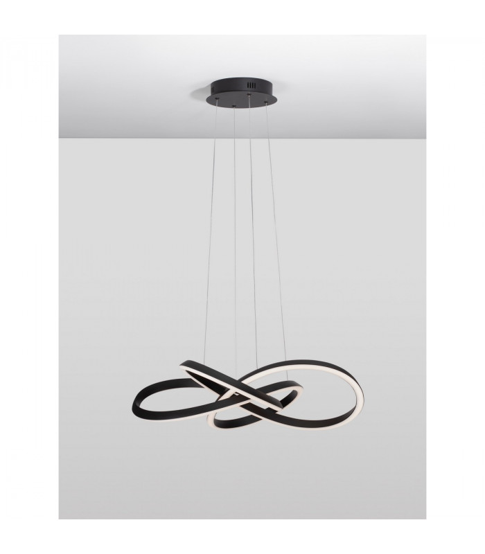 Amara Integrated LED Pendant Ceiling Light Sandy Black Aluminium LED 54W 2800Lm 3000K-4