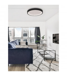 Nodi Integrated LED Semi Flush Light Sandy Black Aluminium LED 30W 230V 1590Lm 3000K-2