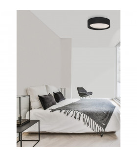 Oby Integrated LED Semi Flush Light Sandy Black Aluminium LED 30W 230V 2238Lm 3000K-1
