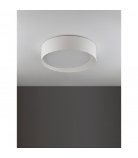 Oby Integrated LED Semi Flush Light Sandy White Aluminium LED 30W 230V 2238Lm 3000K-1