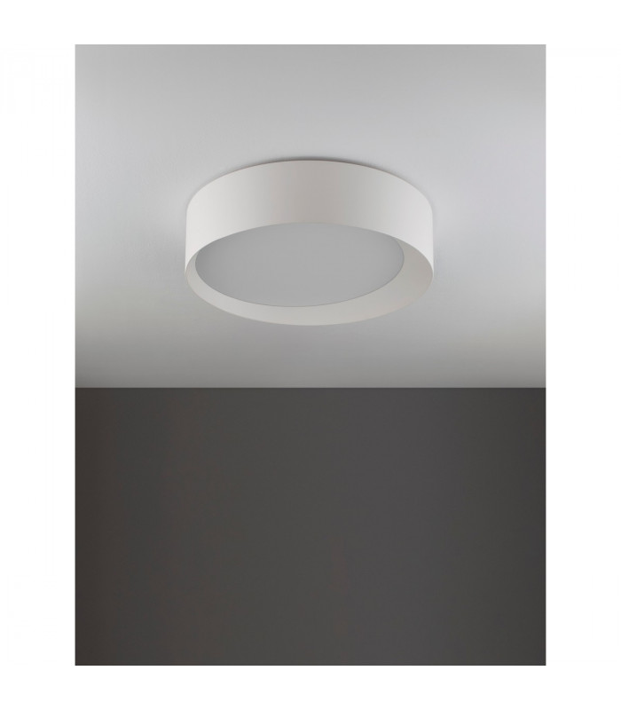 Oby Integrated LED Semi Flush Light Sandy White Aluminium LED 30W 230V 2238Lm 3000K-1