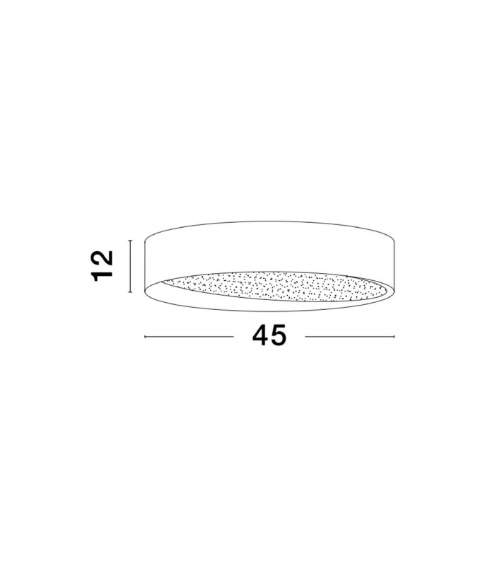Oby Integrated LED Semi Flush Light Sandy White Aluminium LED 30W 230V 2238Lm 3000K-4