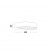 Oby Integrated LED Semi Flush Light Sandy White Aluminium LED 60W 230V 2033Lm 3000K-2
