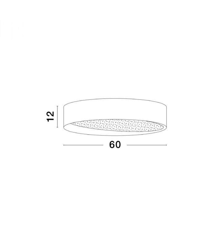 Oby Integrated LED Semi Flush Light Sandy White Aluminium LED 60W 230V 2033Lm 3000K-2