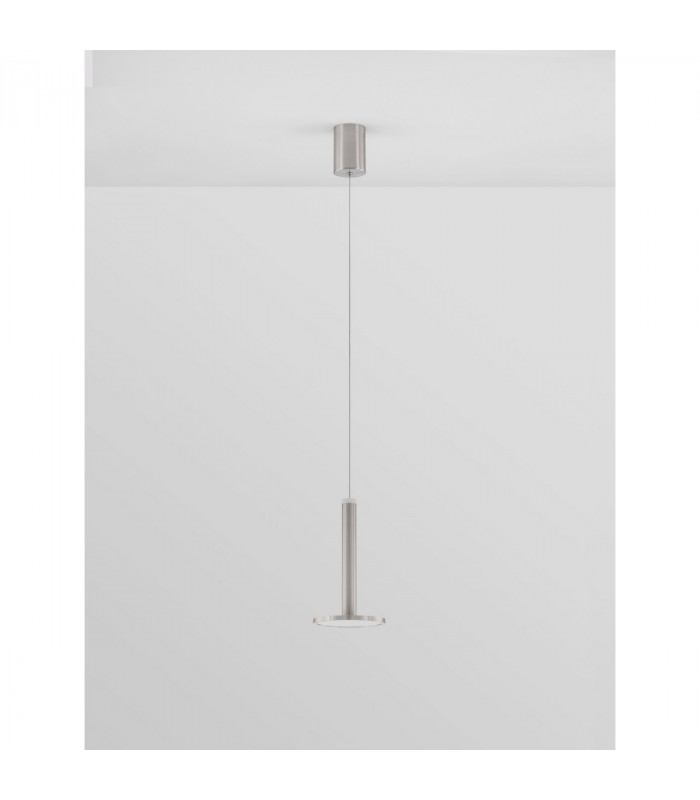 Palencia Integrated LED Pendant Ceiling Light Satin Nickel Metal LED 11W 517Lm 3000K-3