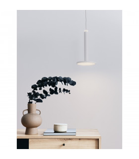 Palencia Integrated LED Pendant Ceiling Light Matt White Metal LED 11W 517Lm 3000K-2