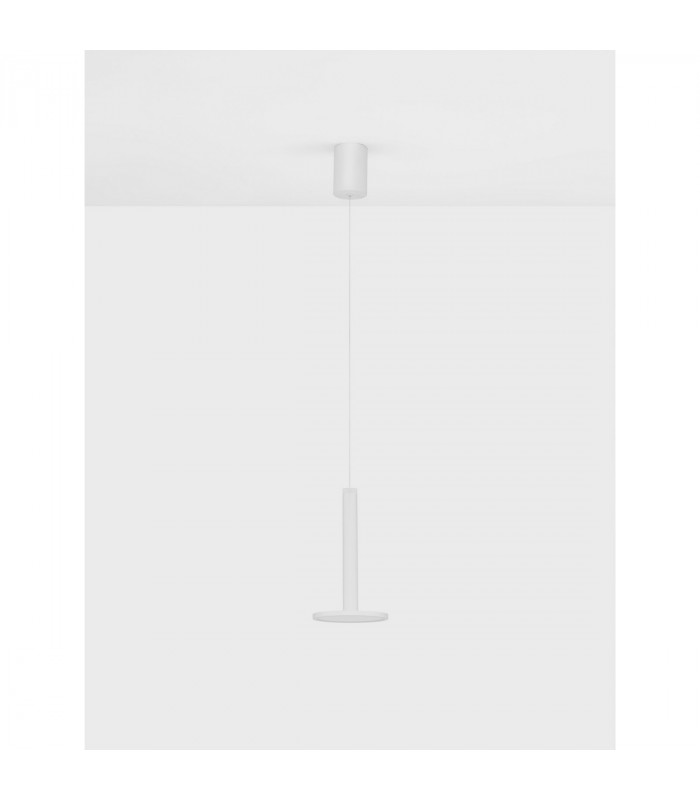 Palencia Integrated LED Pendant Ceiling Light Matt White Metal LED 11W 517Lm 3000K-3