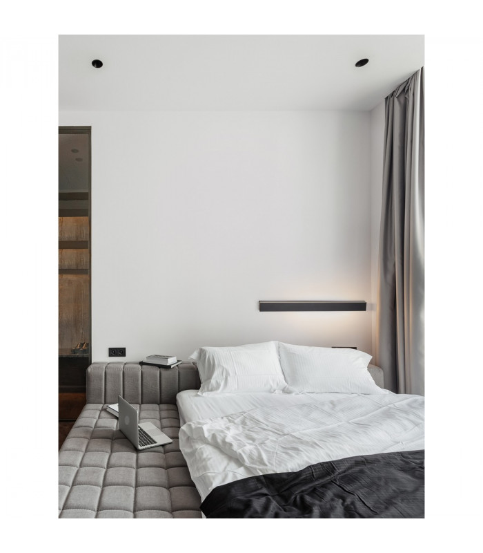Colby 60cm Integrated LED Wall Lamp Sandy Black Aluminium LED 21W 1100Lm 3000K-2