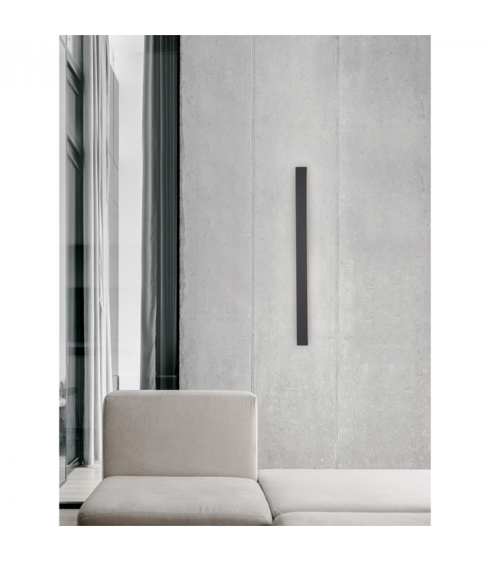 Colby 80cm Integrated LED Wall Lamp Sandy Black Aluminium LED 12W 600Lm 3000K-2