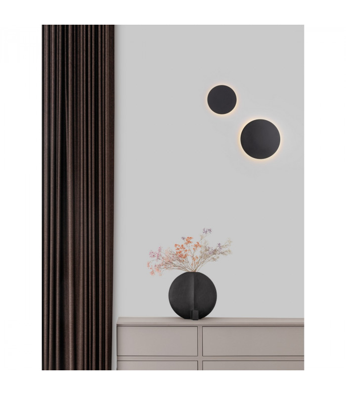 Cyrcle Integrated LED Wall Lamp Sandy Black Aluminium LED 22.5W 2300Lm 3000K-2