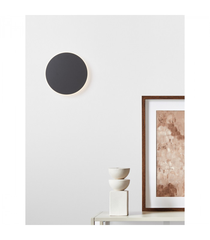 Nevo Integrated LED Wall Lamp Sandy Black Aluminium LED 20.5W 1450Lm 3000K 3 3.9-2