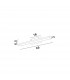 Willow Bathroom Over Mirror Light White Aluminium LED 12W 1174Lm 3000K IP44-4