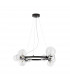 Odillia 11 Light Globe Pendant Ceiling Light Matt Black Metal Glass LED G9 Two ways of mounting-1