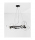 Odillia 11 Light Globe Pendant Ceiling Light Matt Black Metal Glass LED G9 Two ways of mounting-6
