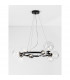 Odillia 11 Light Globe Pendant Ceiling Light Matt Black Metal Glass LED G9 Two ways of mounting-7