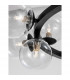 Odillia 11 Light Globe Pendant Ceiling Light Matt Black Metal Glass LED G9 Two ways of mounting-8