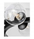 Odillia 11 Light Globe Pendant Ceiling Light Matt Black Metal Glass LED G9 Two ways of mounting-9