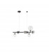 Odillia 7 Light Globe Pendant Ceiling Light Matt Black Metal Glass LED G9-1