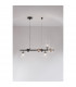Odillia 7 Light Globe Pendant Ceiling Light Matt Black Metal Glass LED G9-4