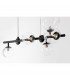 Odillia 7 Light Globe Pendant Ceiling Light Matt Black Metal Glass LED G9-6