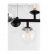 Odillia 7 Light Globe Pendant Ceiling Light Matt Black Metal Glass LED G9-9