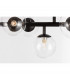 Odillia 7 Light Globe Pendant Ceiling Light Matt Black Metal Glass LED G9-11