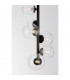 Odillia 6 Light Globe Pendant Ceiling Light Matt Black Metal Glass LED G9-5