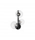 Odillia 3 Light Wall Lamp Matt Black Metal Glass LED G9-1