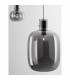 Cinzia 4 Light Pendant Ceiling Light Smoky Glass Black Cord Black Metal Base LED E27-3
