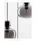 Cinzia 3 Light Cluster Pendant Ceiling Light Smoky Glass Black Cord Black Metal Base LED E27-6