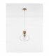 Cinzia 22cm Globe Pendant Ceiling Light Clear Glass White Cord Brass Gold Metal LED E27-2