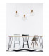 Cinzia 3 Light Cluster Pendant Ceiling Light Clear Glass White Cord Brass Gold Metal LED E27-2