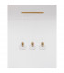 Cinzia 3 Light Cluster Pendant Ceiling Light Clear Glass White Cord Brass Gold Metal LED E27-4