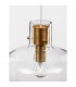 Cinzia 30cm Globe Pendant Ceiling Light Clear Glass White Cord Brass Gold Metal LED E27-8