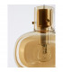 Cinzia 22cm Globe Pendant Ceiling Light Champagne Glass White Cord Brass Gold Metal LED E27-4
