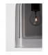 Velor 18cm Dome Pendant Ceiling Light Smoky Glass Black Cord Black Metal Base LED E27-4