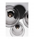 Velor 3 Light Cluster Pendant Ceiling Light Smoky Glass Black Cord Black Metal Base LED E27-6