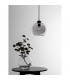 Palmer 3 Light Dome Pendant Ceiling Light Dark Champagne Glass Black Cord Black Metal Base LED E27-2